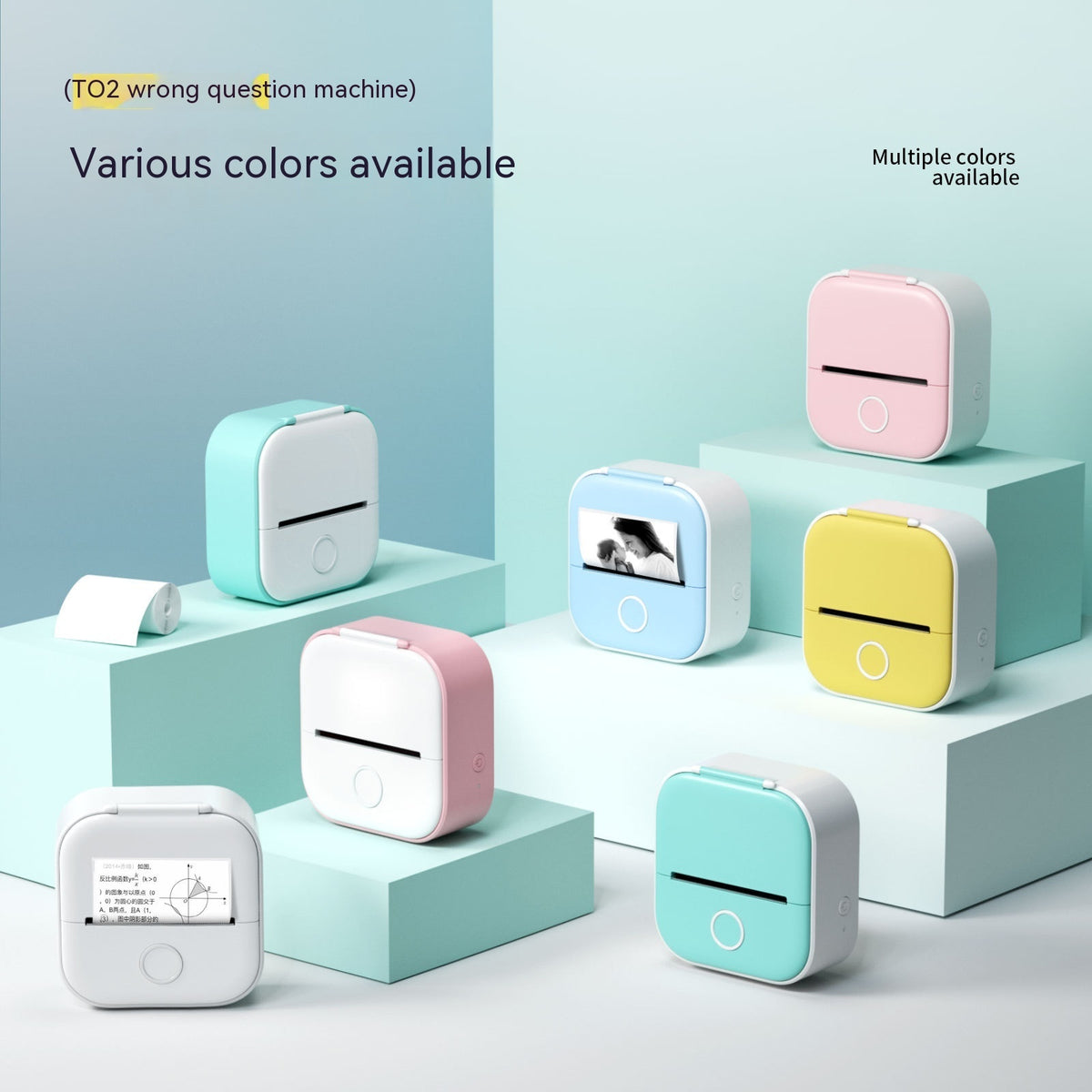 Phomemo T02 Mini-Thermodrucker mit Bluetooth – Mobiler Etiketten- & Fotodrucker Ohne Tinte