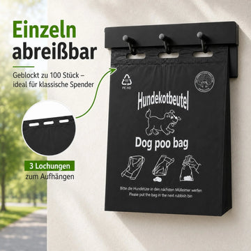 Hundekotbeutel 20x32+3cm - Im Block zu je 100 Stück - Produktbild 3
