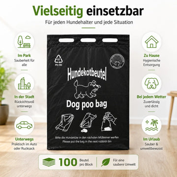 Hundekotbeutel 20x32+3cm - Im Block zu je 100 Stück - Produktbild 6