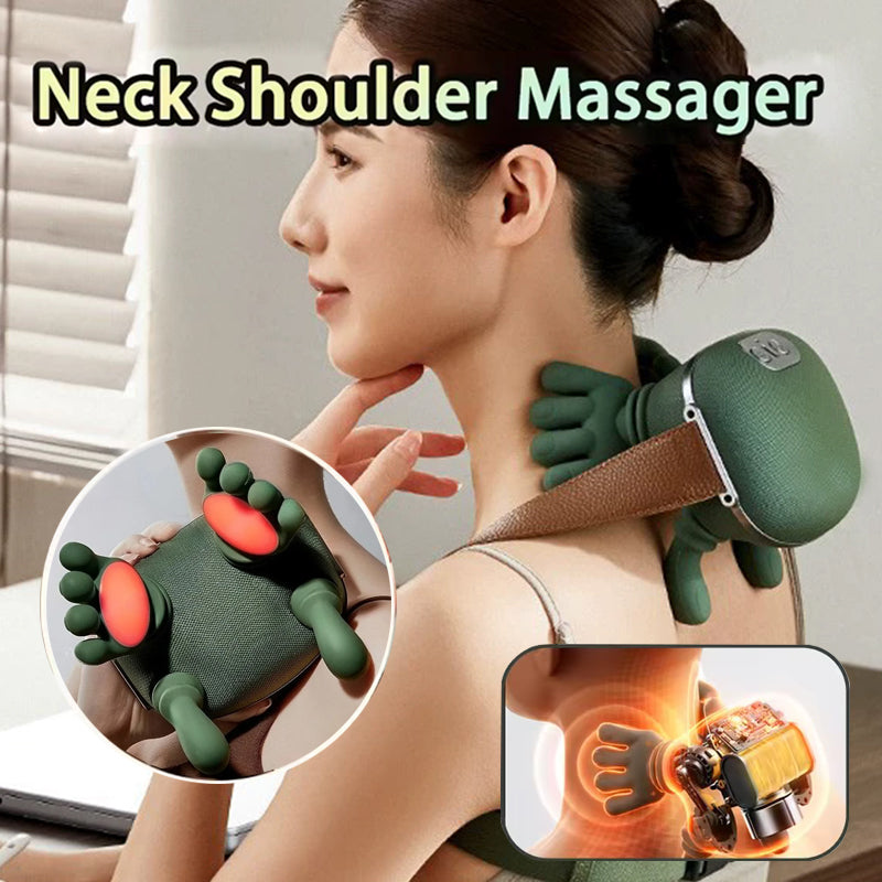 4D Nacken- & Schultermassagegerät mit Wärme – Kabellos & Wiederaufladbar