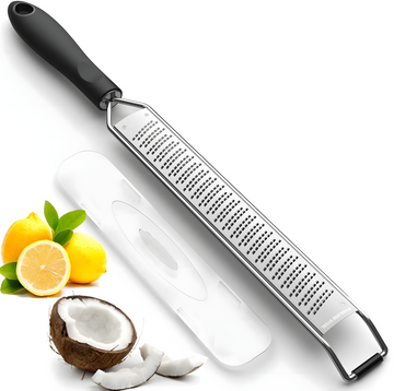 Zester Reibe aus Edelstahl Handreibe mit Schutzabdeckung - Produktbild 1