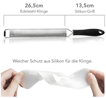 Zester Reibe aus Edelstahl Handreibe mit Schutzabdeckung - Produktbild 2