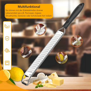Zester Reibe aus Edelstahl Handreibe mit Schutzabdeckung - Produktbild 4