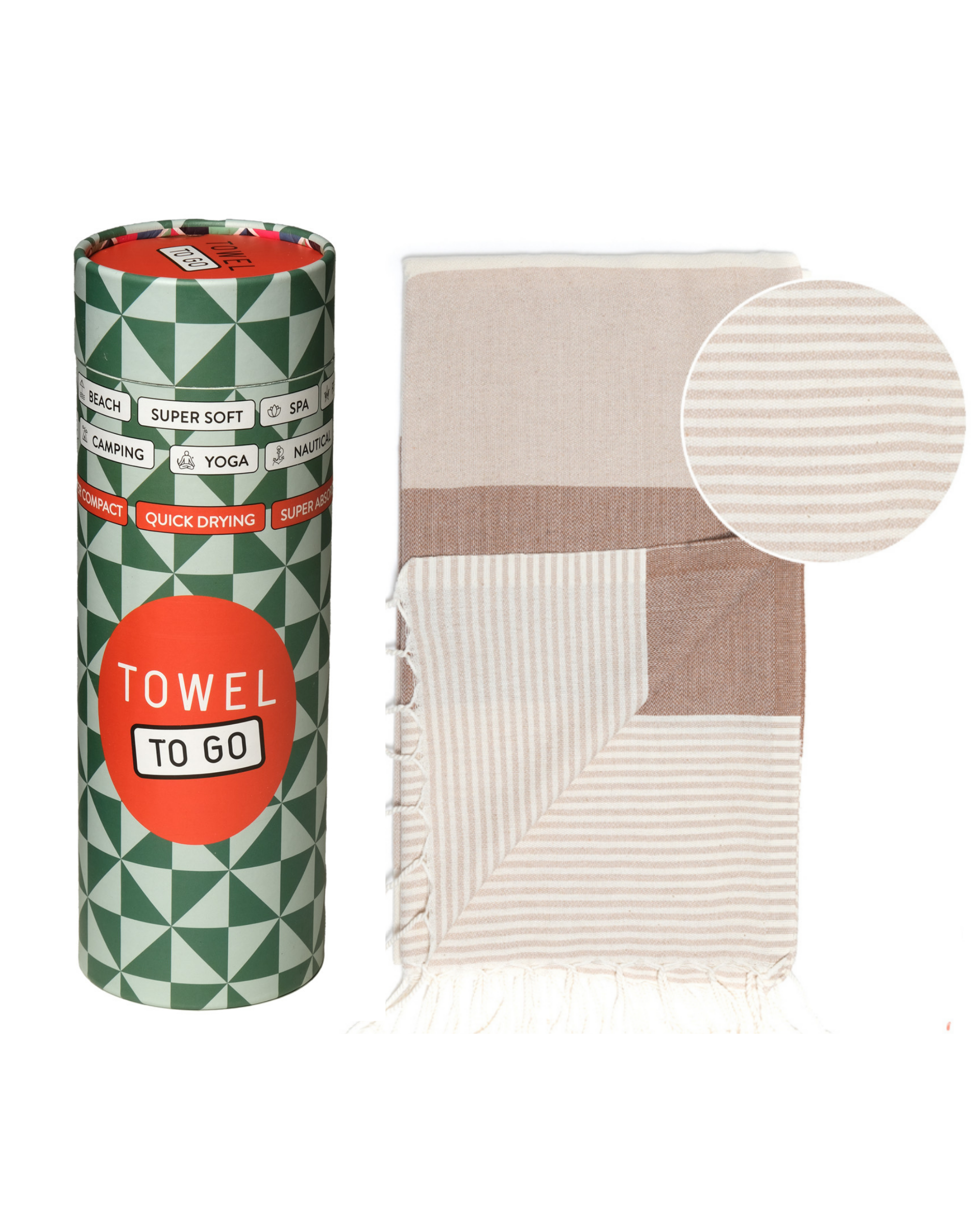 Palermo Baumwollhandtuch in Beige und Braun