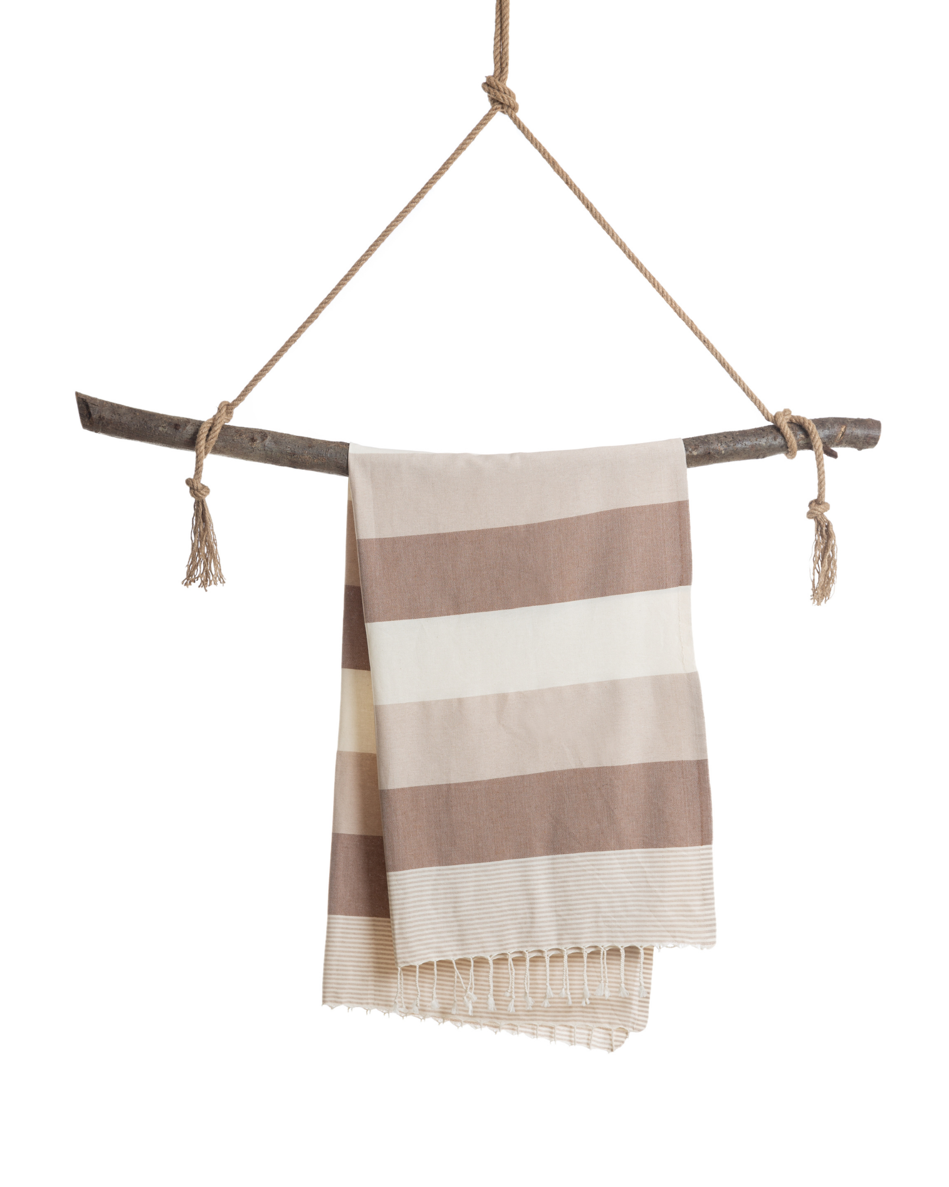 Schnelltrocknendes Baumwollhandtuch Palermo – Beige & Braun