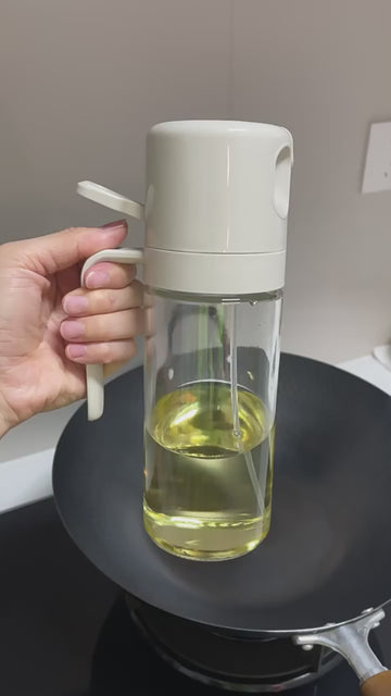 2-in-1 Ölspender & Ölsprüher aus Glas – 550 ml